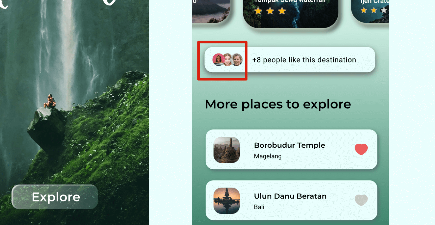 旅游APP简单概念设计-免费UI设计素材