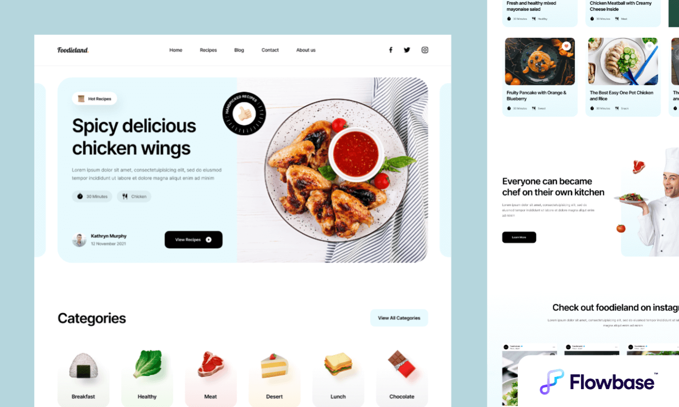 美食烹饪网页UI设计