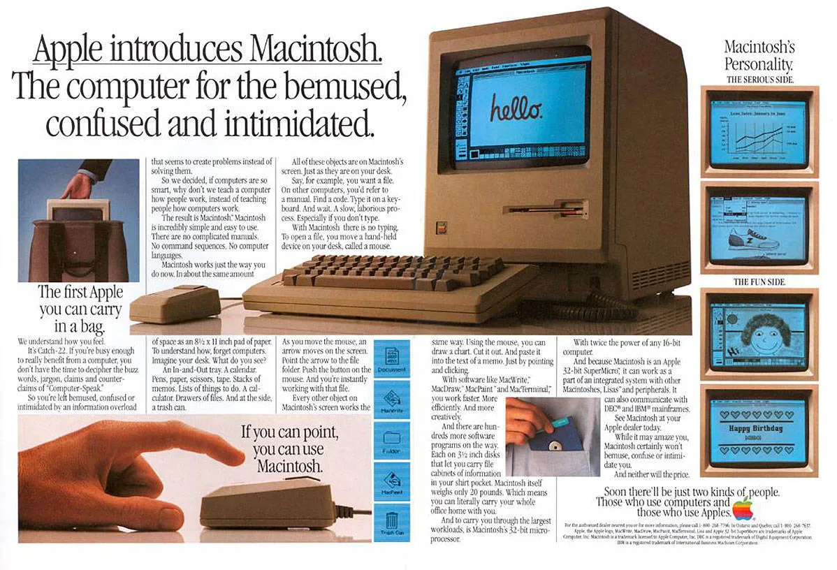 Macintosh 刊登平面广告