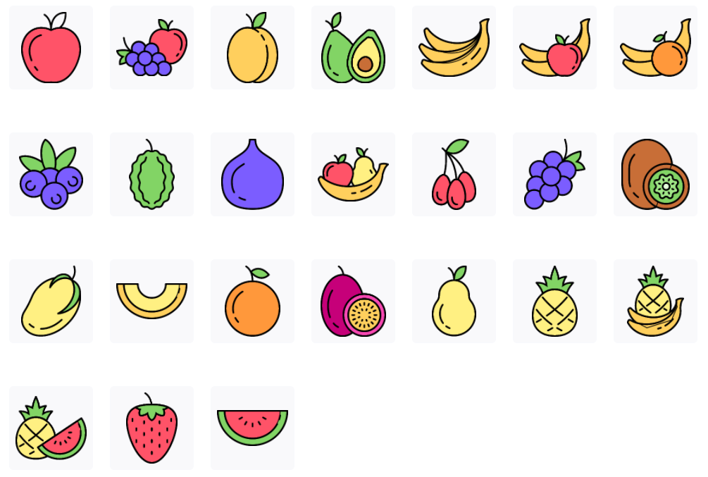Pixso社区资源系列水果图标