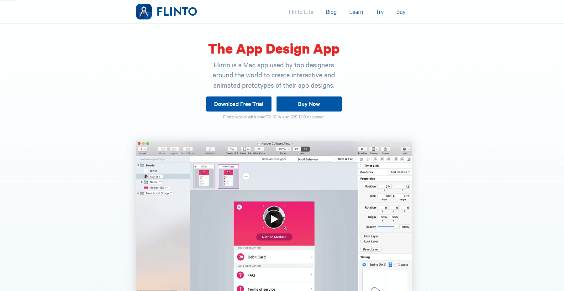 app页面设计工具Flinto