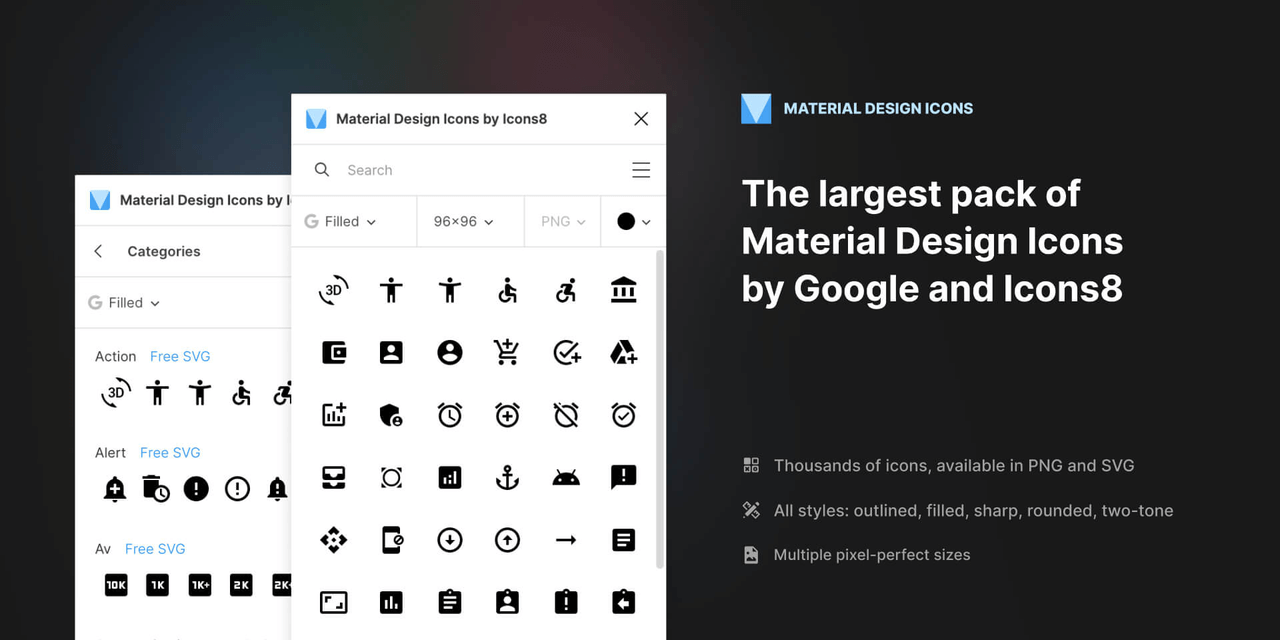 figma插件Material Design Icons