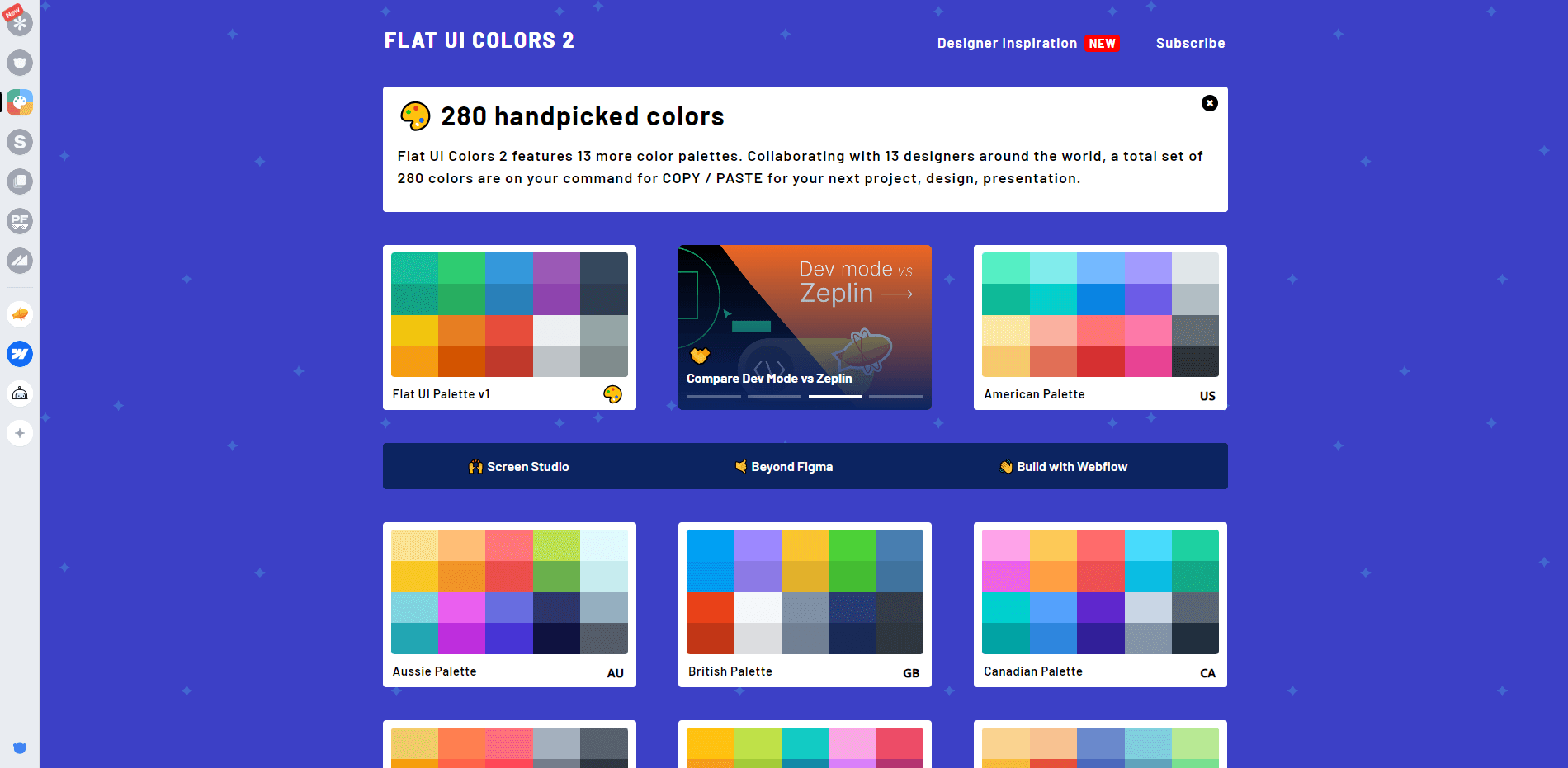 在线配色平台Flat UI Colors