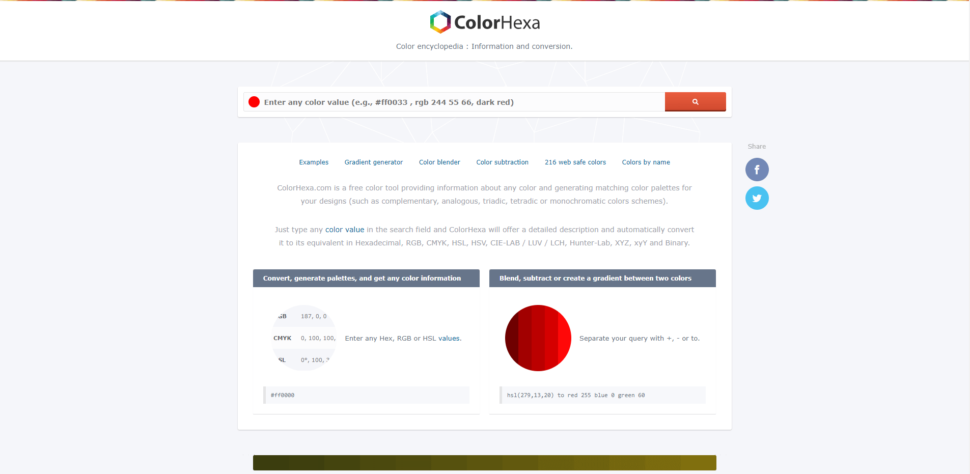 在线配色平台ColorHexa