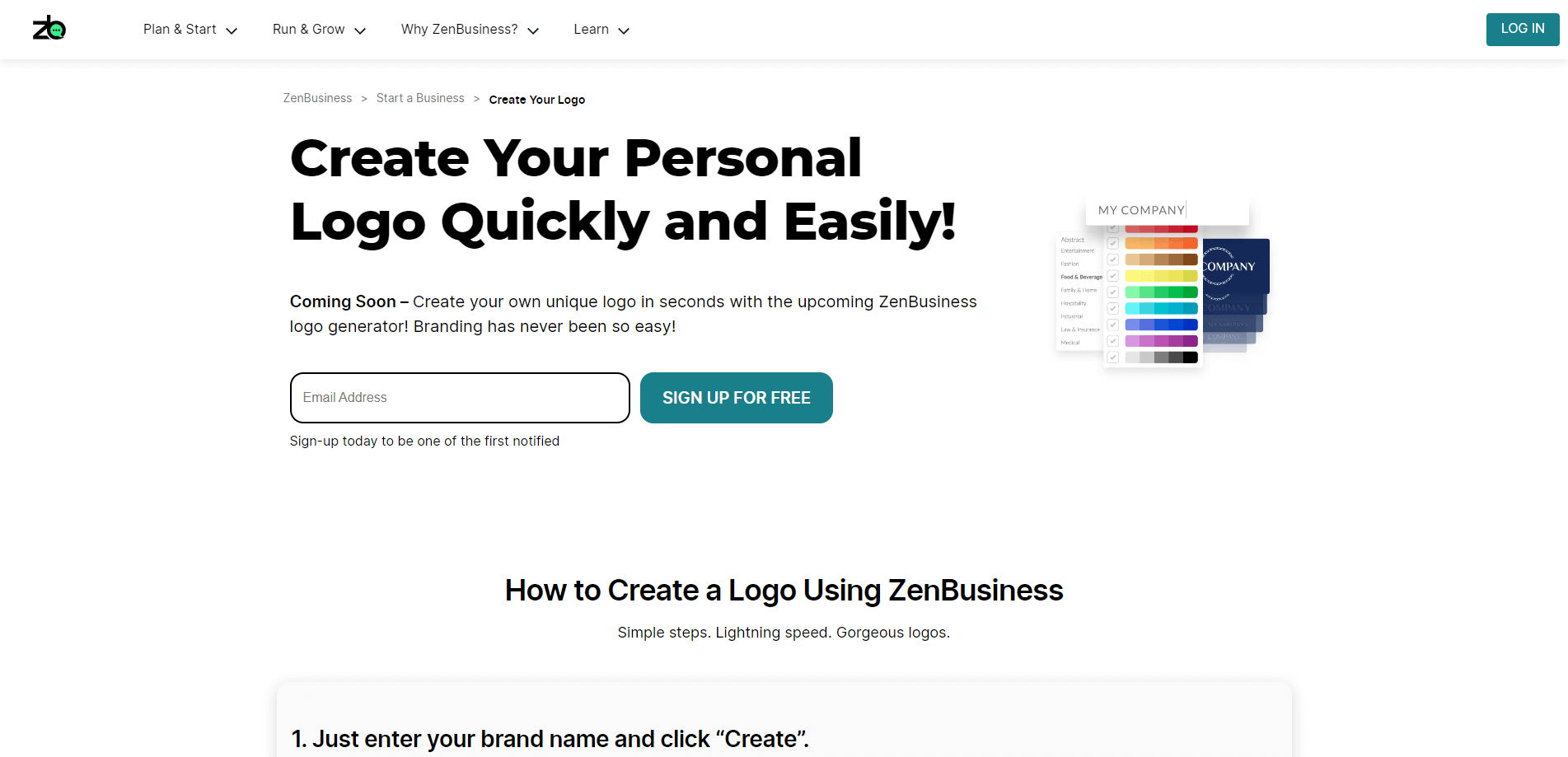商标设计软件ZenBusiness 