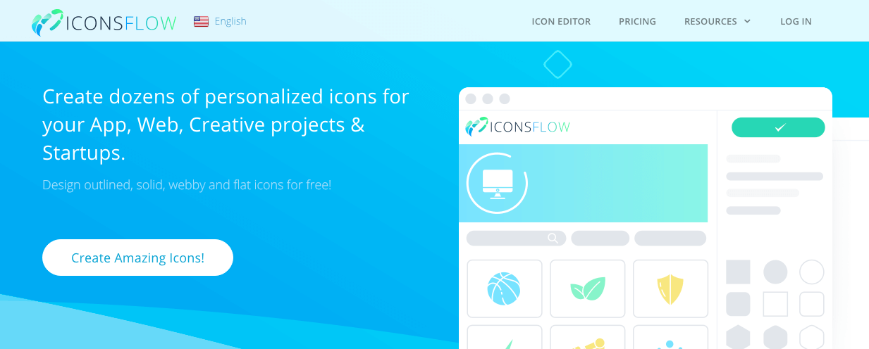 在线制作icon工具IconsFlow
