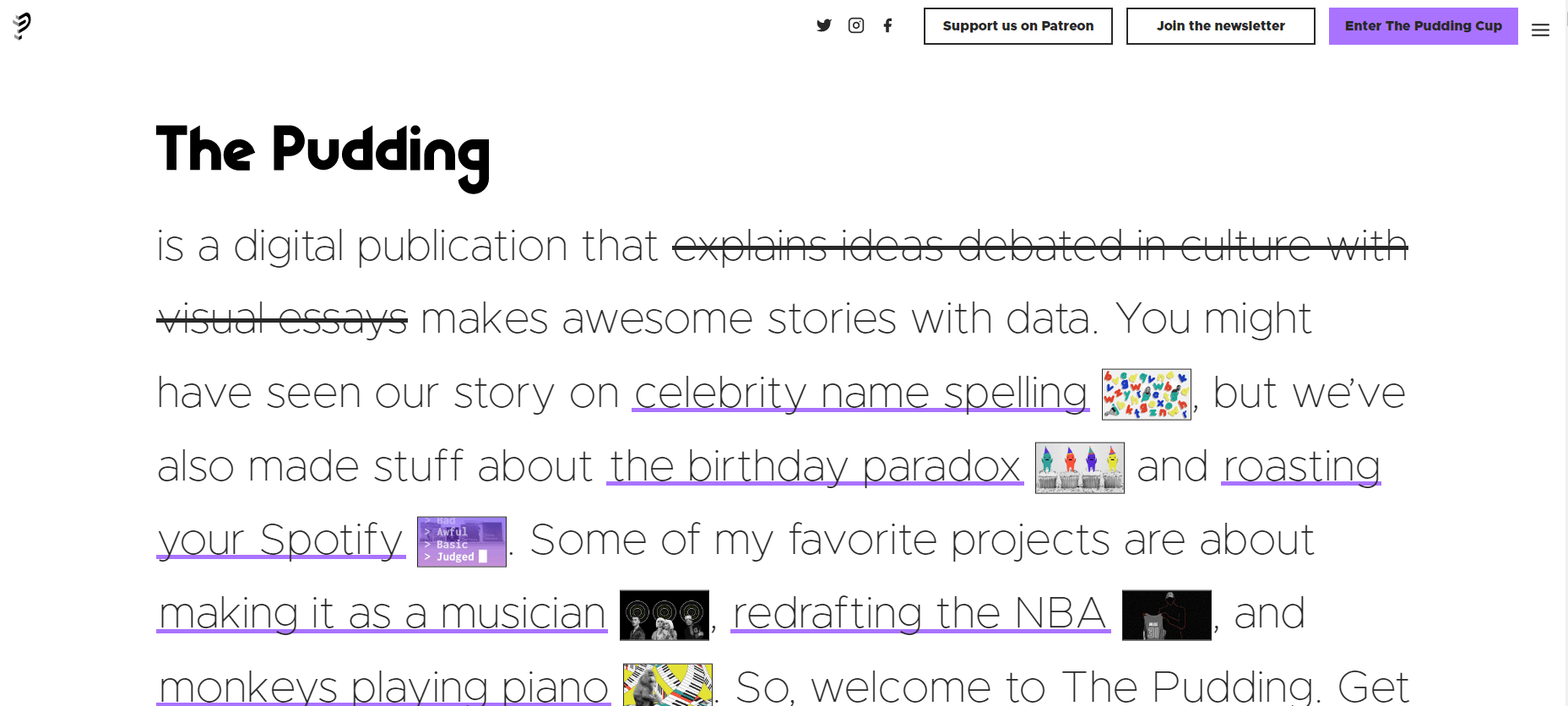 设计网站The Pudding