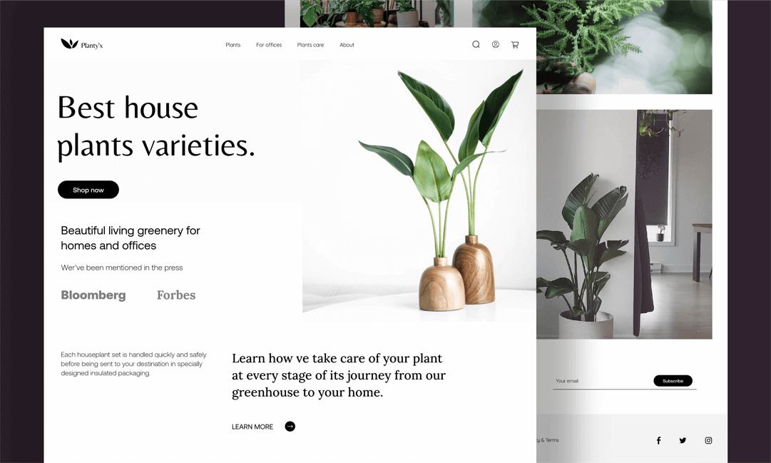 植物电商网页设计